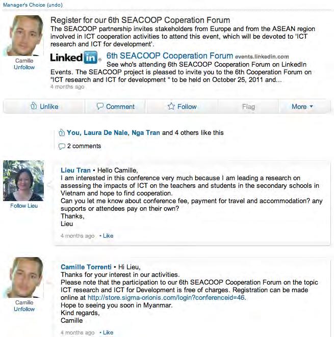 Page 8 of 34 SEACOOP LINKEDIN COMMUNITY HELPDESK SERVICES TWITTER Since the start of the project, the Twitter account has been regularly seeded with the latest updates on the project activity, which