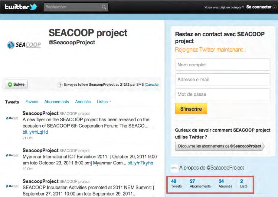 Page 9 of 34 SEACOOP TWITTER ACCOUNT FACEBOOK The SEACOOP Facebook page has been regularly updated during the project period in order to