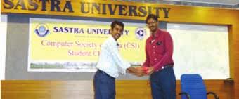 Computer Society of India Region-vIi SASTRA University, Thanjavur