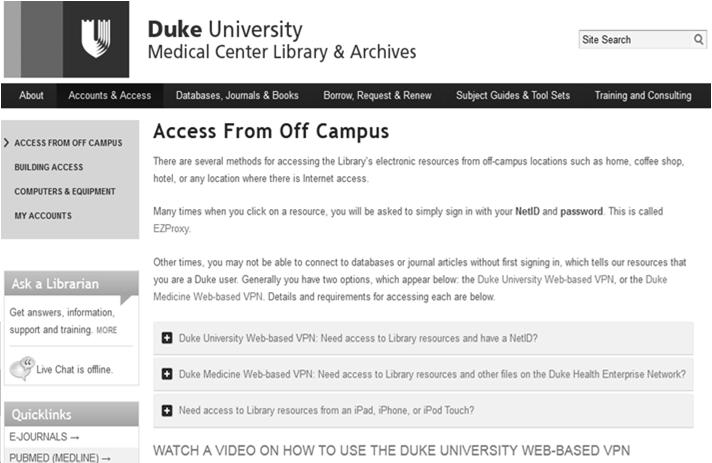 Off Campus Click Accounts & Access Access Library