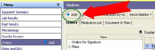 Note the Status bar at the top; the Admission Meds Reconciliation should now be marked complete if all the meds were addressed and reconciled.