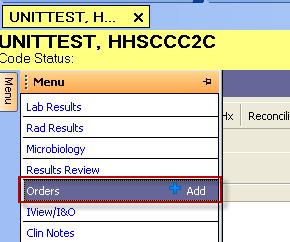 Medication Reconciliation at Admission Process Steps 1. Go to Orders component. The Medication window displays.. 2.