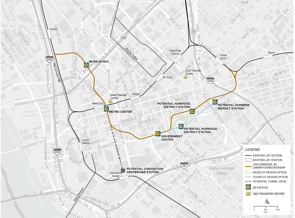 OVERVIEW OF PROJECT CORRIDOR The DART Board of Directors approved the Locally Preferred Alternative for the Second CBD Light Rail Alignment (D2) on September 22, 2015.