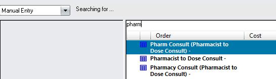Ordering Home Medications Order Pharm Consult (Pharmacists to Dose Consult, Pharmacy Consult)