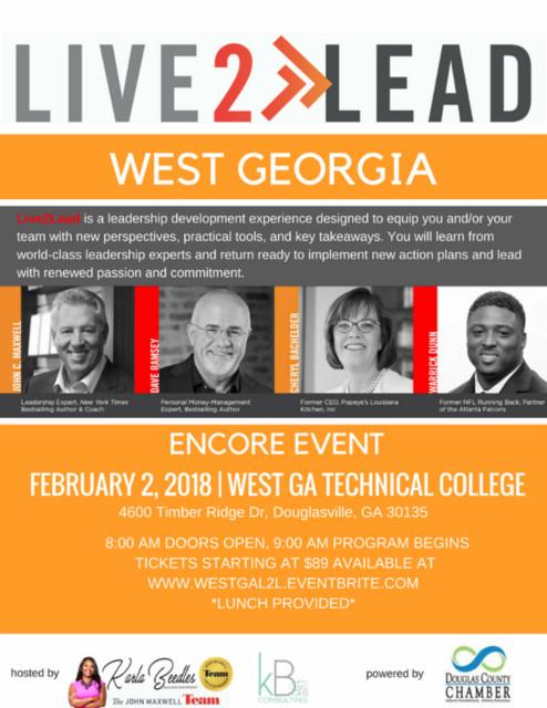 Reserve Your Spot at the Live2Lead Experience Event Wednesday, January 24: You are invited to attend a leadership development event to equip you and/or your team with new perspectives, practical