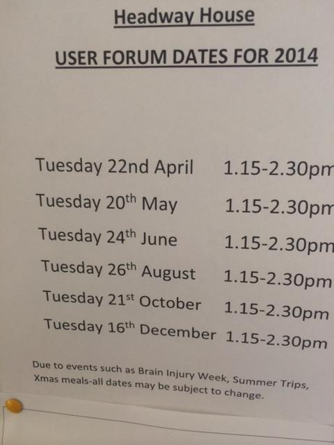 7. PATIENT, CARER & USER FEEDBACK 7.1 Service user forums take place monthly that involve all service users that involves discussion regarding trips, specific topics and communication.