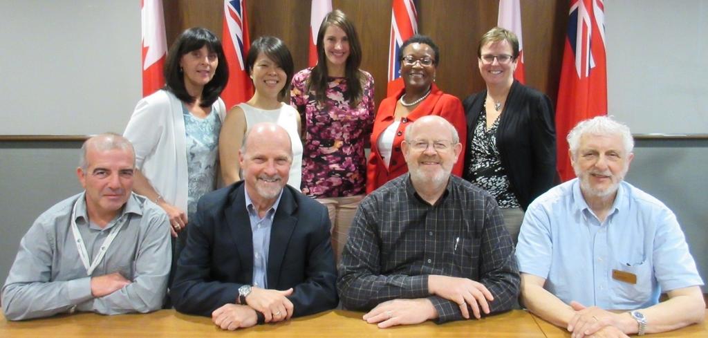Board of Directors elected for 2015 2016 term Back row left to right Maria Iannone; Jane Huang, P.Eng.; Marisa Sterling, P.Eng.; Alourdes Sully, P.Eng.; Sue Tessier, P.Eng.; front row left to right Zico Sarmento; Steve Rose, P.