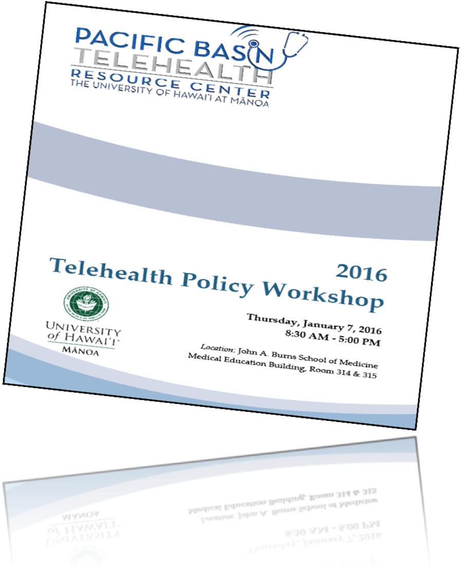 Advancing Telehealth Policy (State Level) 2014 Parity Law Act 159 Equal reimbursement for f2f and telehealth services Requires existing provider-patient relationship &