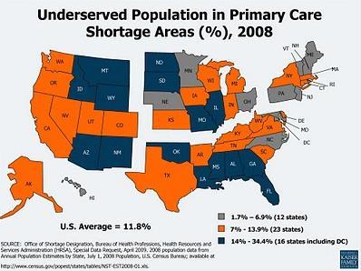 Primary Care Shortage Demand for primary care services projected to