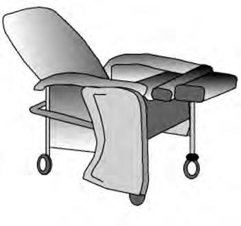 Image provided courtesy of OSHA, 2009 Points to Remember: More than one caregiver is needed and use of a friction-reducing device is needed if patient cannot assist to reposition self in chair.