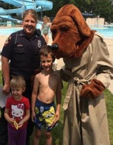 Mascot Day at the Middleton Pool In August, several Mascots,