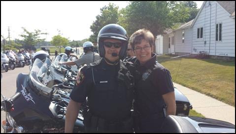 Ride for Kids In August, Motorcycle Officer Sellek assisted on the Ride for