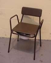 REFERENCE NUMBER T0I 015 COMMODE ( 16.00) Metal Frame Commode. Fixed arms.