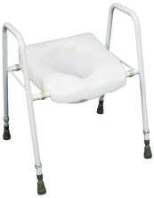 toilet frame and moulded seat Height: 370mm 520mm Width: 450mm Continence Advisor 159kg (25st) REFERENCE NUMBER TOI