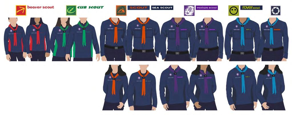 Scouting Ireland uniform proposals 12 th March 2018 Proposed uniform Navy base colour, WOSM badge and Scouting Ireland embroidery/badge across the board.