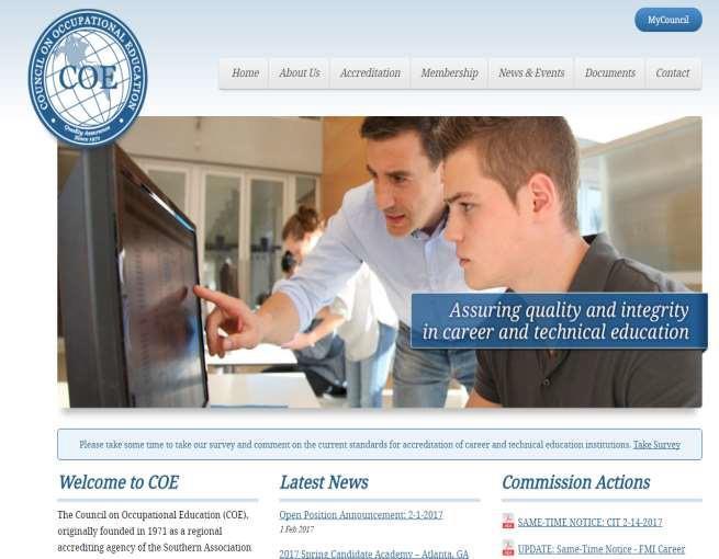 Council on Occupational Education (COE) Click URL: http://www.council.