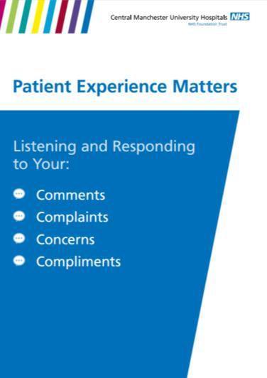 Patient feedback via Patient Opinion, NHS Choices and Healthwatch During 2015/16 the Trust increased its responsiveness to patient feedback that is posted on three patient feedback websites.