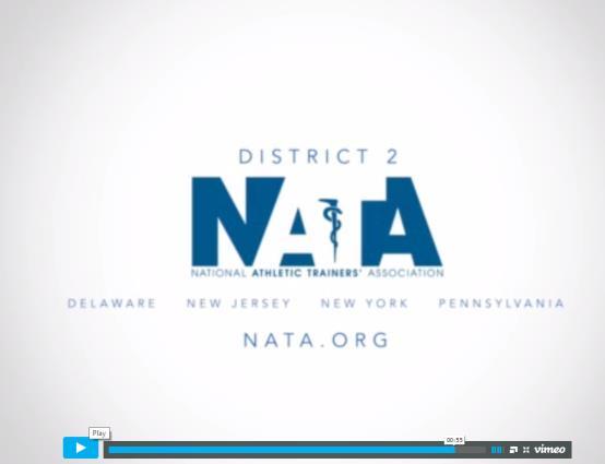 NYSATA helped District 2 officials in the creative development and filming of an athletic training and NATM-themed video / commercial for NATM and beyond.