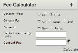 5. To calculate the fee, please use the online fee calculator on the homepage of http://cgocmms.nic.in/. See screenshot below: 1.