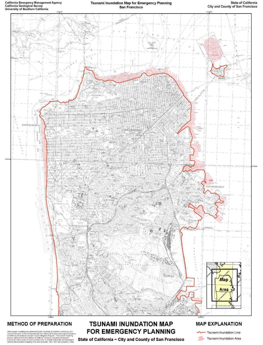 B-1 State Tsunami Inundation Map San Francisco Overview Source: Cal OES, CGS, USC. Retrieved from http://www.conservation.ca.