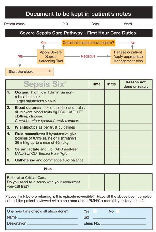 3. Severe Sepsis Pathway Booklet.