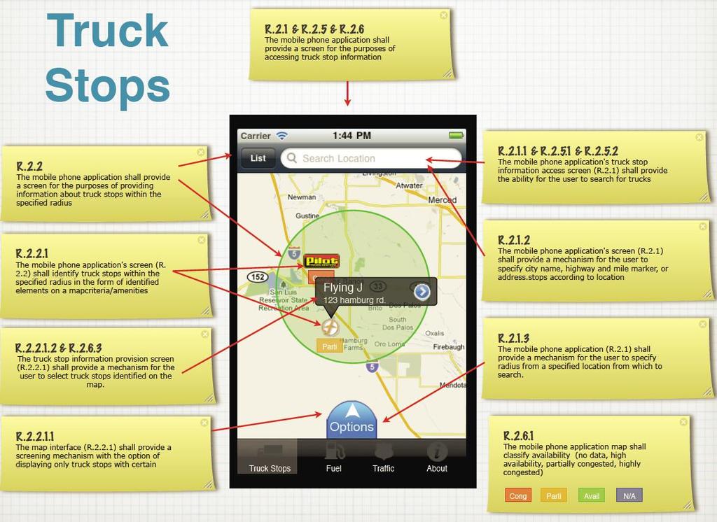 Smart Truck Parking Mobile Application Speech-to-text functionality