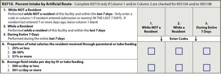 (Fever and ) Qualifying Tube Feeding Must have either: 26-50% AND 501cc OR 51% JudyWilhide.