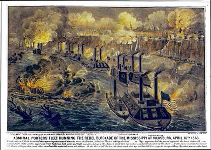 Battle of Vicksburg July 4, 1863, Confederates surrendered to General Grant in Vicksburg, MS Battle started in May