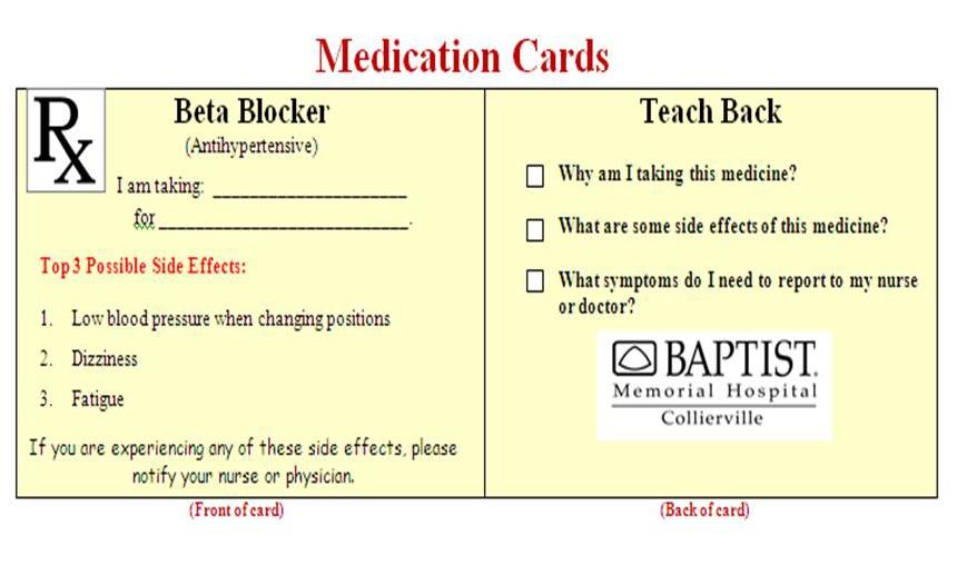 PFCC Impact Project:Medication Card Improve Safety