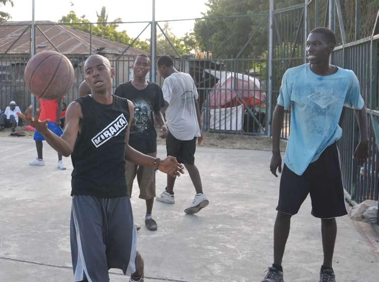Scoring goals for life I come to the Mwananyamala Youth Centre to play basketball. I am in Form 5 at Perfect Vision High School.