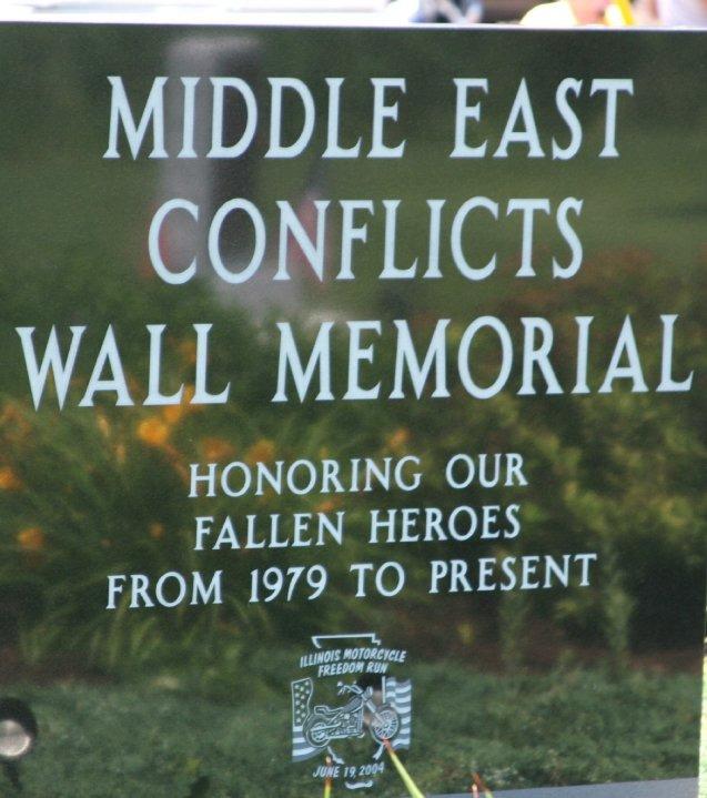 The project was conceived by Jerry Kuczera and Tony Cutrano and built with donated material and labor and is said to be the first of its kind to give honor to our fallen by name while a conflict is