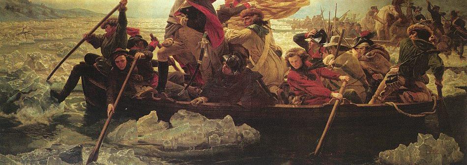 crossing the Delaware River on