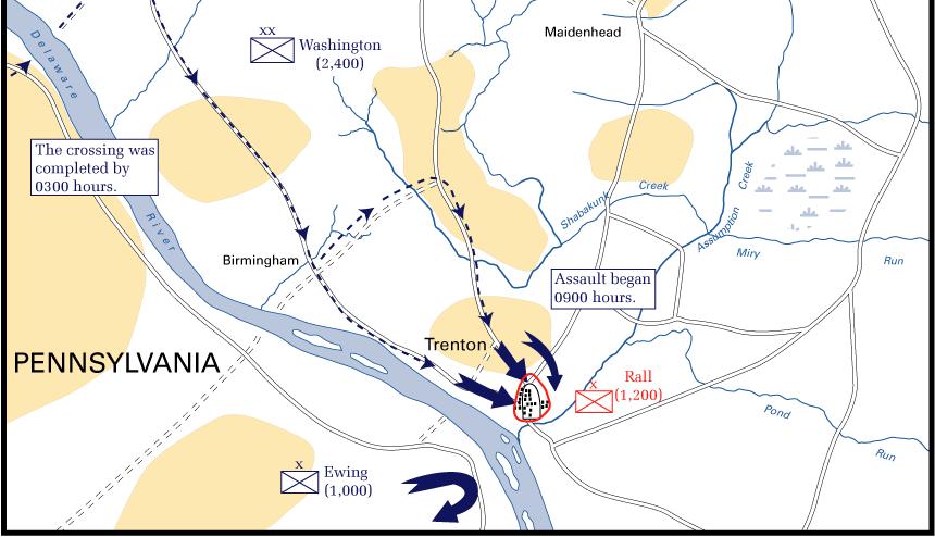 Washington, desperate for a victory to build American morale, attacked Trenton the day
