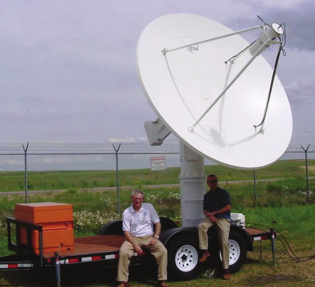the ability to task and download a product from the field with no human processing in the loop. TGS 10 auto-track S-Band antenna trailer-mounted.