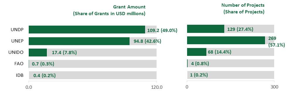 For FY16, the GEF Agencies reported on the status of 471 Enabling Activities (EAs) projects totaling USD 223 million.
