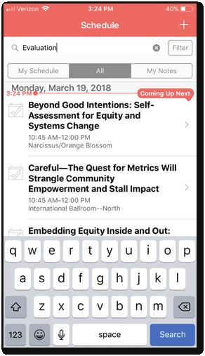 #PEAK2018 App Access The Conference Schedule SEARCH PEAK GRANTMAKING CONFERENCE
