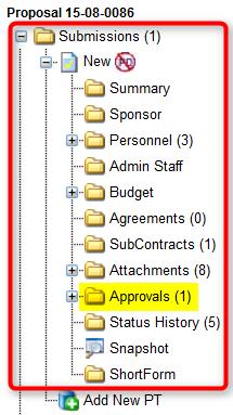 Approvals An approval can only be added to a specific proposal; however, all approvals are connected to the award.