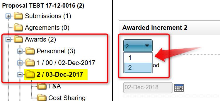 Correcting a Modification Logged Under the Wrong Period If a modification was incorrectly logged under a NEW PERIOD, correcting this issue is simple: 1. Open the Award Increment s detail page. 2.