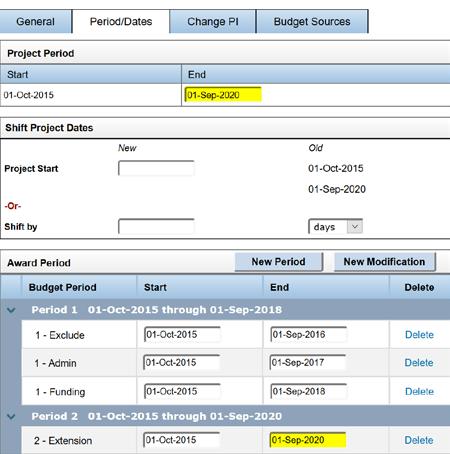 POP Reduction Budget Setup Procedures Similarly, when pulling back the end date, you must first adjust the end date s on any existing increments (that lie beyond the new end date) to align with the