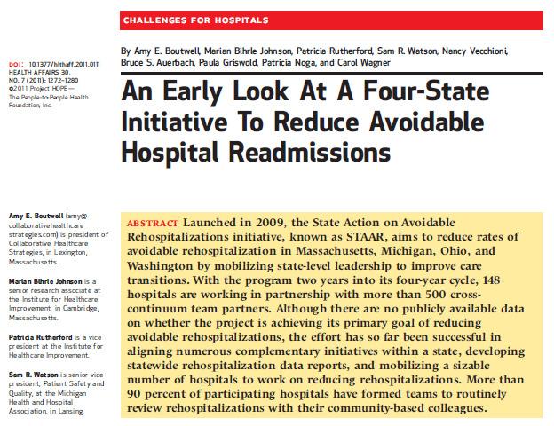 Analysis of Results-to-Date Reducing readmissions is dependent on highly functional cross-continuum teams and a focus on the patient s journey over time Improving transitions in care requires