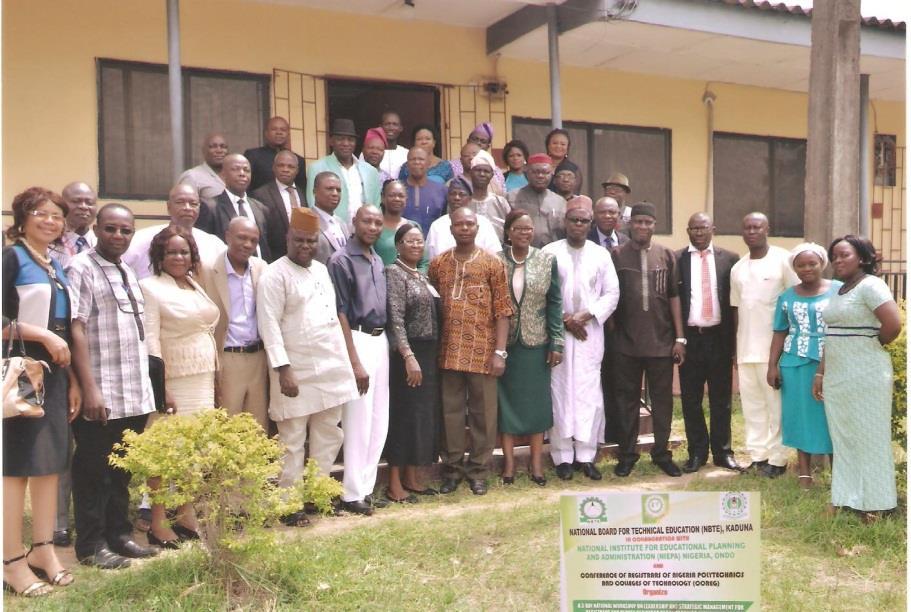 UPDATE ON CAPACITY DEVELOPMENT ACTIVITIES IN 2016 PHASE I OF THE NBTE/NIEPA TRAINING WORKSHOP FOR REGISTRAR/DEPUTY REGISTRARS IN NIGERIA AND SIMILAR TERTIARY INSTITUTIONS (4 th 8 th April, 2016) The