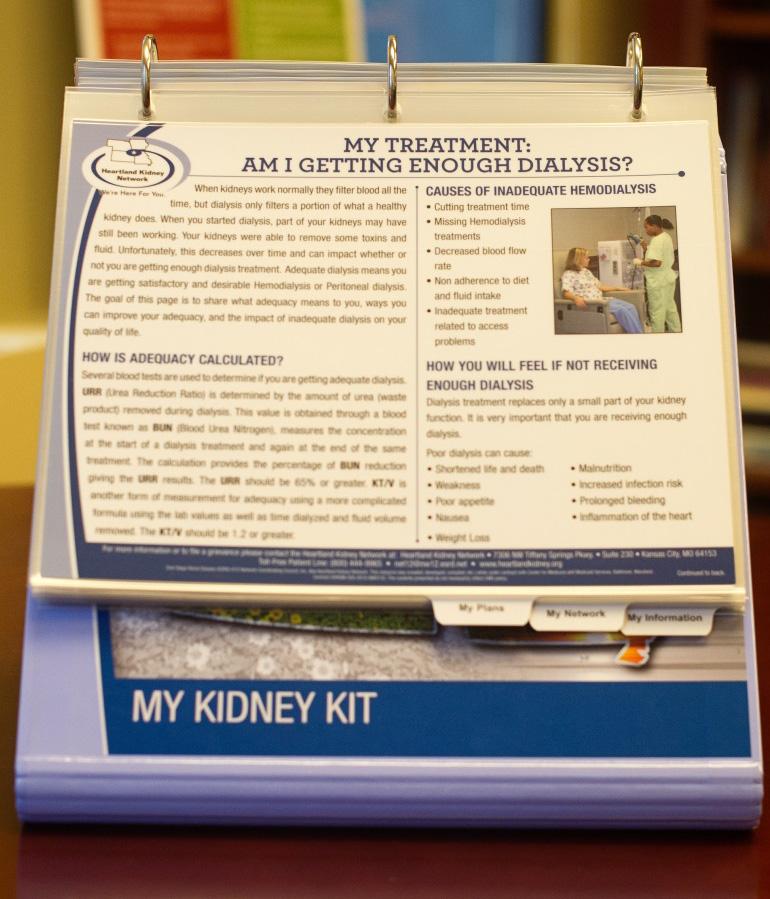 org MY CLINIC PLAN MY KIDNEY KIT Sections: My Life My