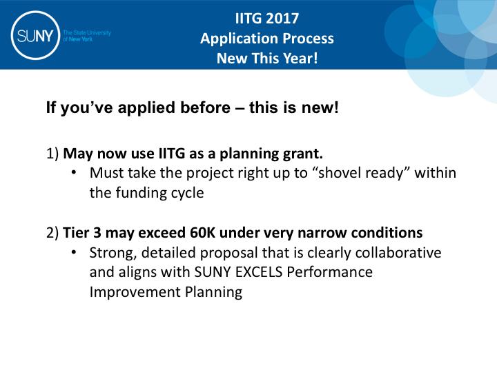 There are two significant changes to the RFP this year.