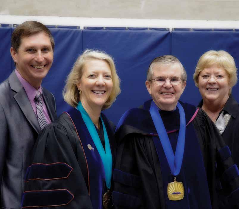 John and Cecily Haeger, right, joined with Coconino Community College (CCC) President Leah Bornstein and her husband, Joseph Findley, to establish the CCC2NAU Scholarship.