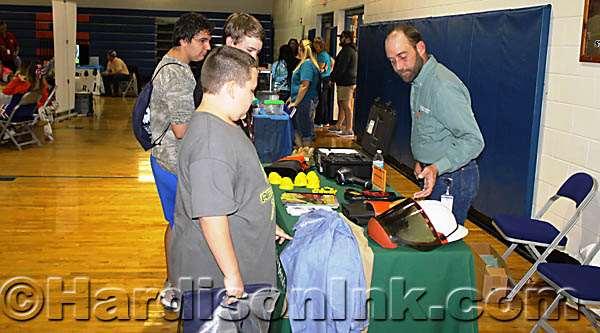 BMHS hosts Annual College and Career Day Ryan Watson, representing Central Florida Electric Cooperative, shows some equipment that is utilized to keep linemen safe as the co-op provides safe and