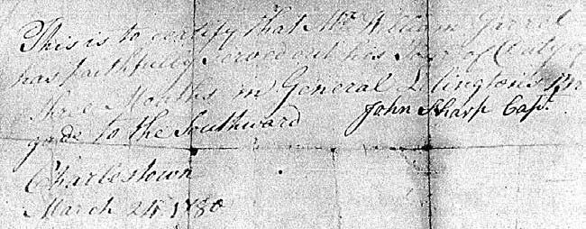 March 24, 1780 [p 28] State of North Carolina, Mecklenburg County I George Graham of the State & County aforesaid do hereby certify that I was well acquainted with William Garret formerly of the