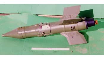 U.S.S.R. GUIDED MISSILE, SURFACE-TO-AIR, SA-13B (GOPHER) MDL. UNKNOWN, MOTOR, SOLID PROPELLANT (SA-13B) UNKNOWN, LASER PROX.