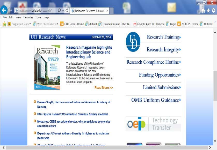 Building Tools to Assist the UD Research Community http://www.udel.
