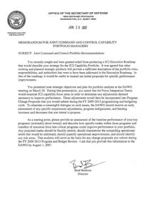 Department Guidance For PR 09 For the the FY FY 2009 Program Review,