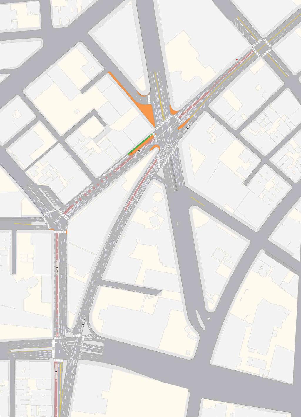 Proposal Detail: 11th to 13th New Pedestrian Islands New Transit Island Relocate Stop New Pedestrian Bulbs New Right Turn Pocket New Bike Lane Remove Left Turn Lane 11th St to 13th St at Mission and